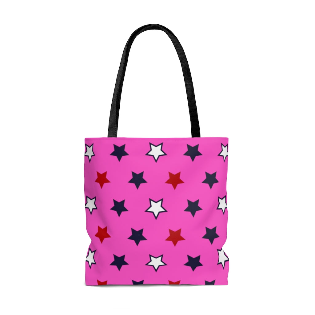 AOP Star Girl Pink Tote Bag