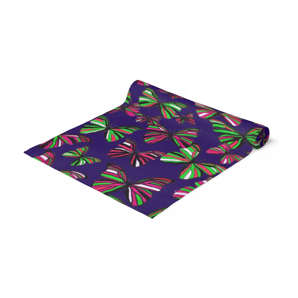 Butterflies Violet Table Runner