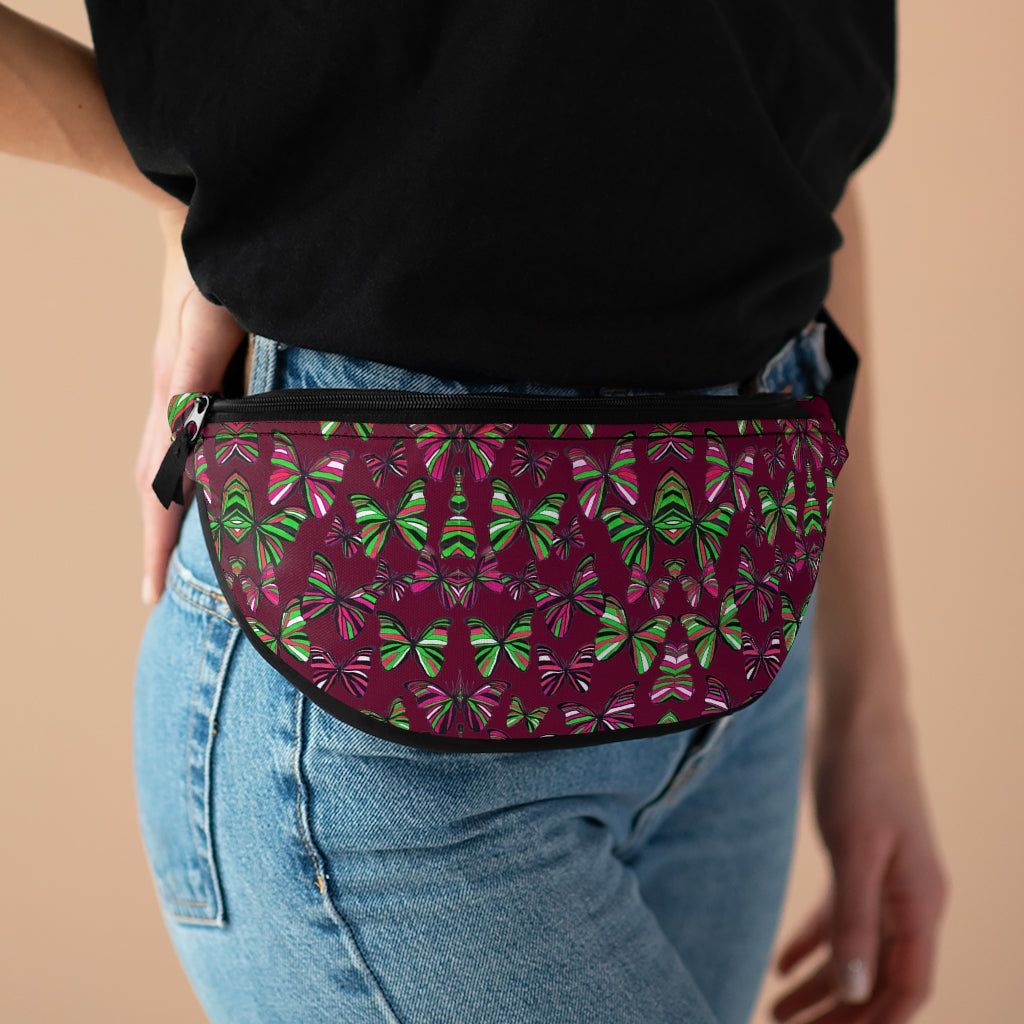 Butterflies Marsala Fanny Pack
