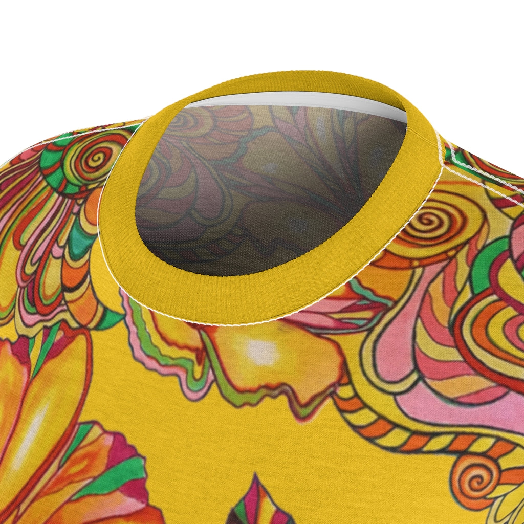 Artsy Floral Yellow AOP T-Shirt