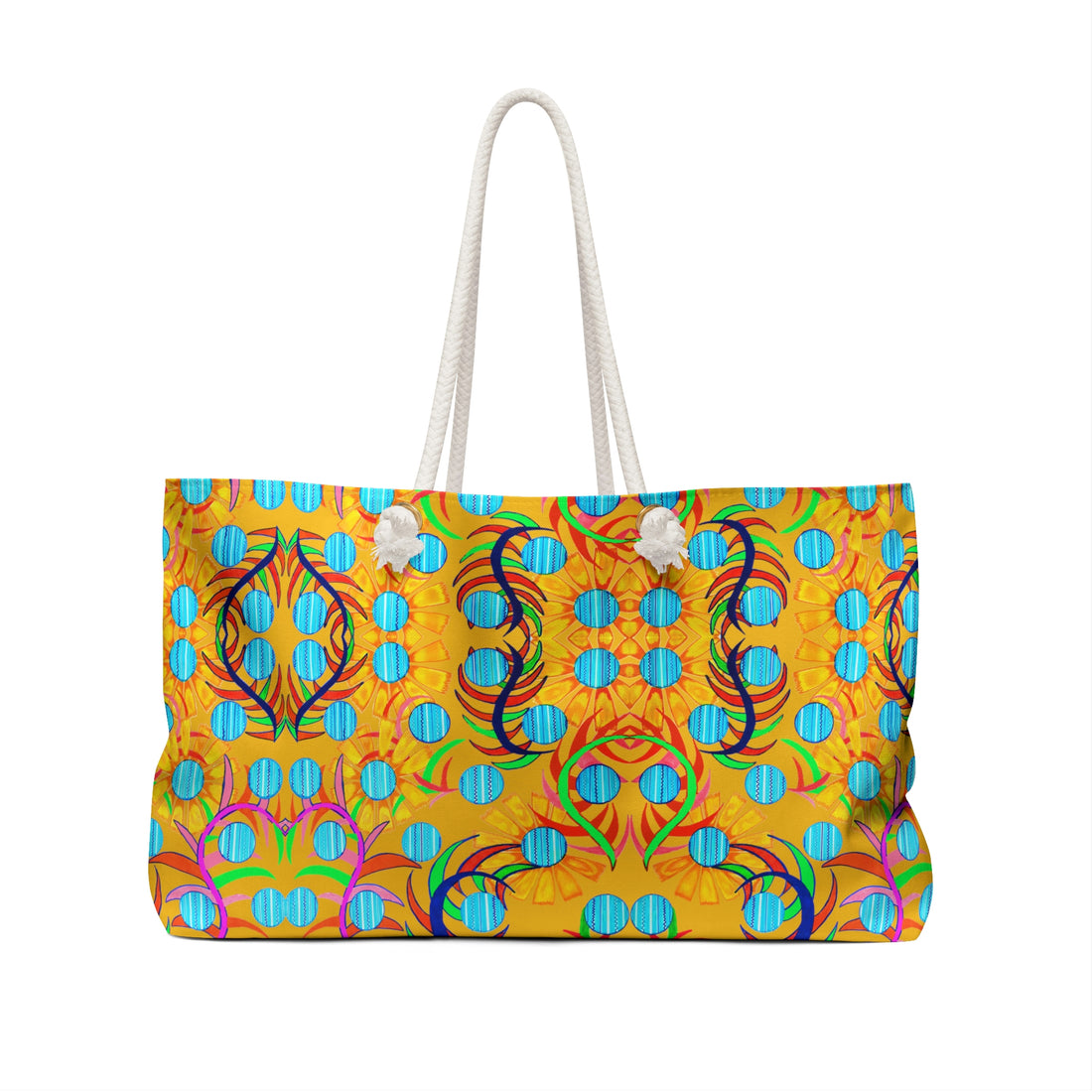Yellow Sunflower Weekender Open Beach Tote Bag