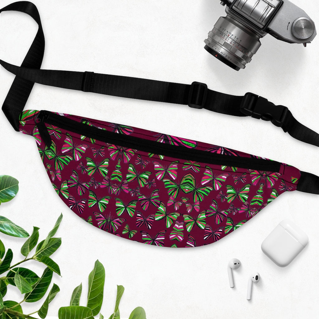 Butterflies Marsala Fanny Pack