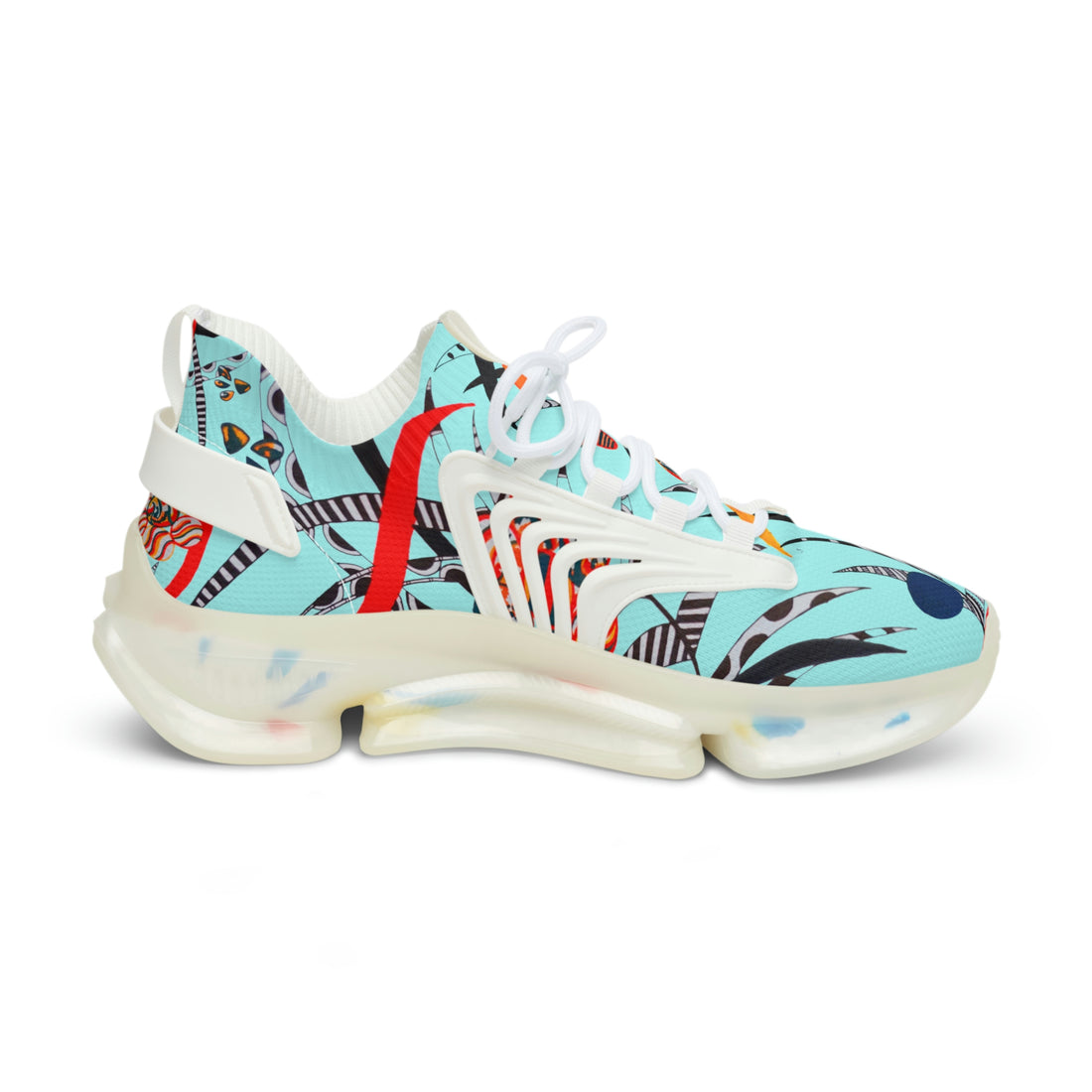 Icy Blue Wildly Wicked OTT Men's Mesh Knit Sneakers