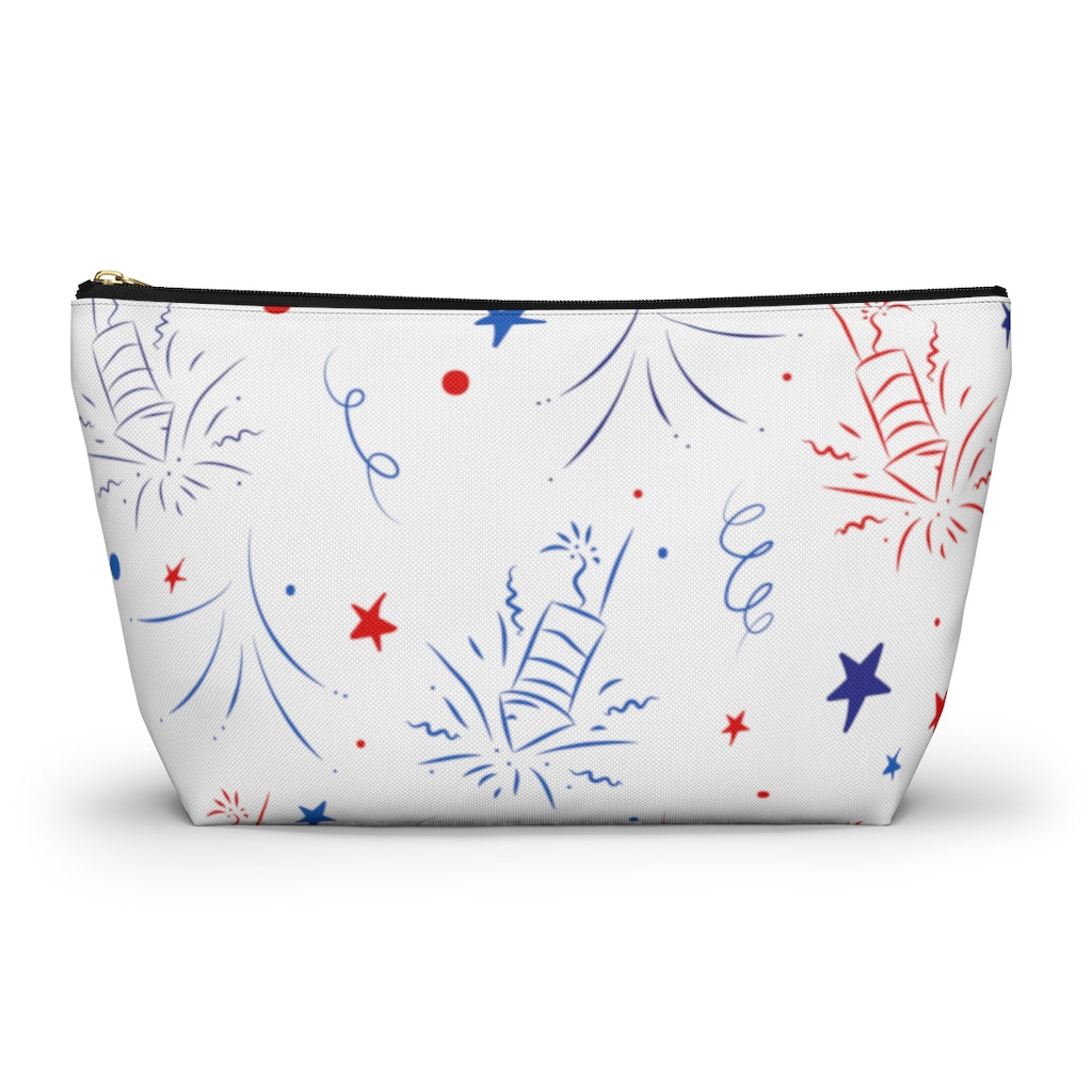 Firecracker White Accessory Pouch