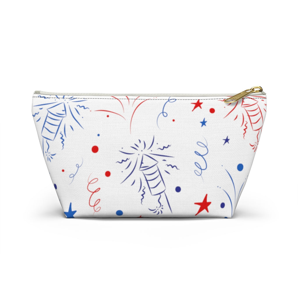 Firecracker White Accessory Pouch