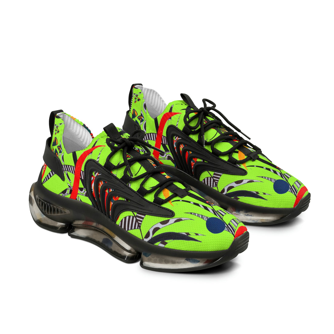 Lime Green Wildly Wicked OTT Men's Mesh Knit Sneakers