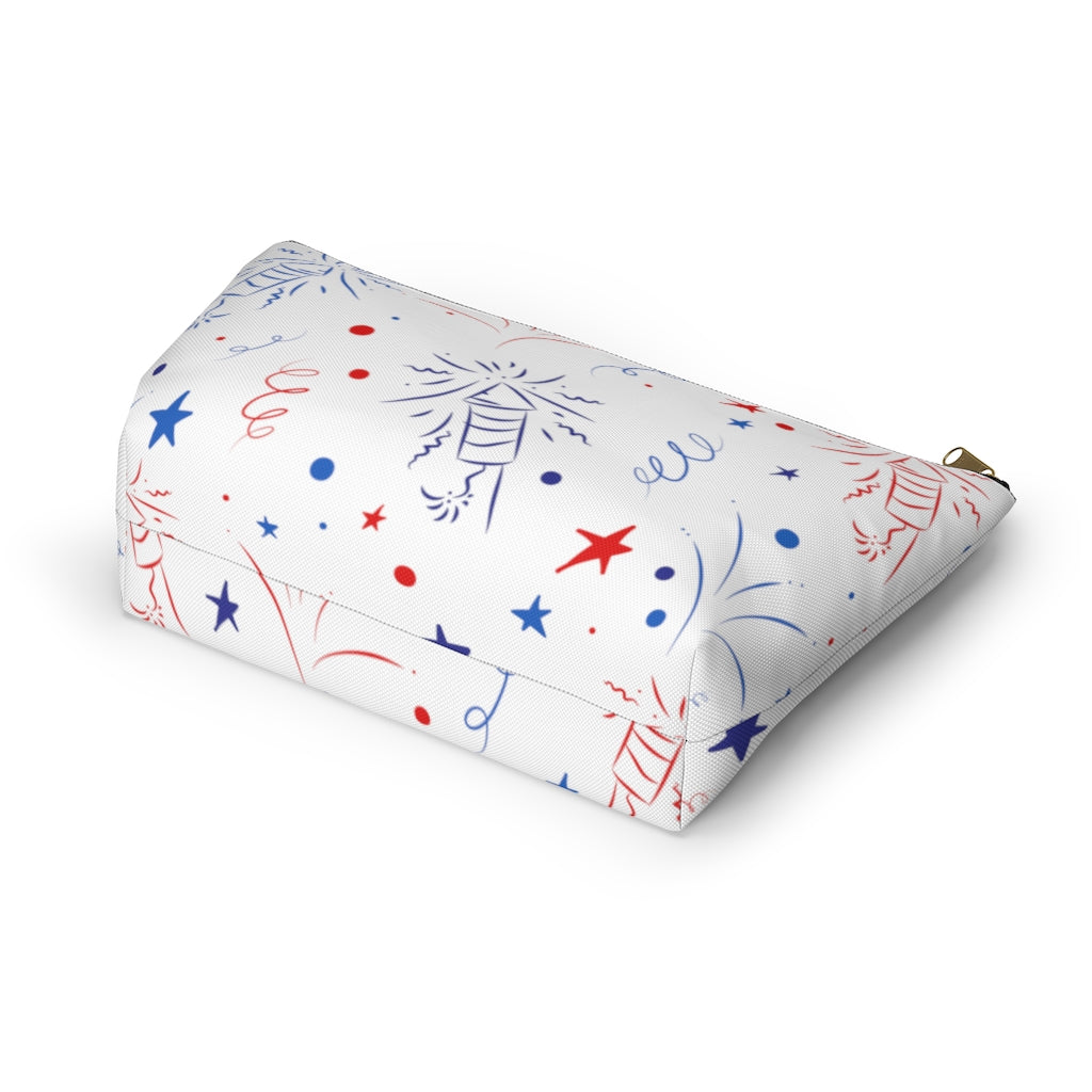Firecracker White Accessory Pouch