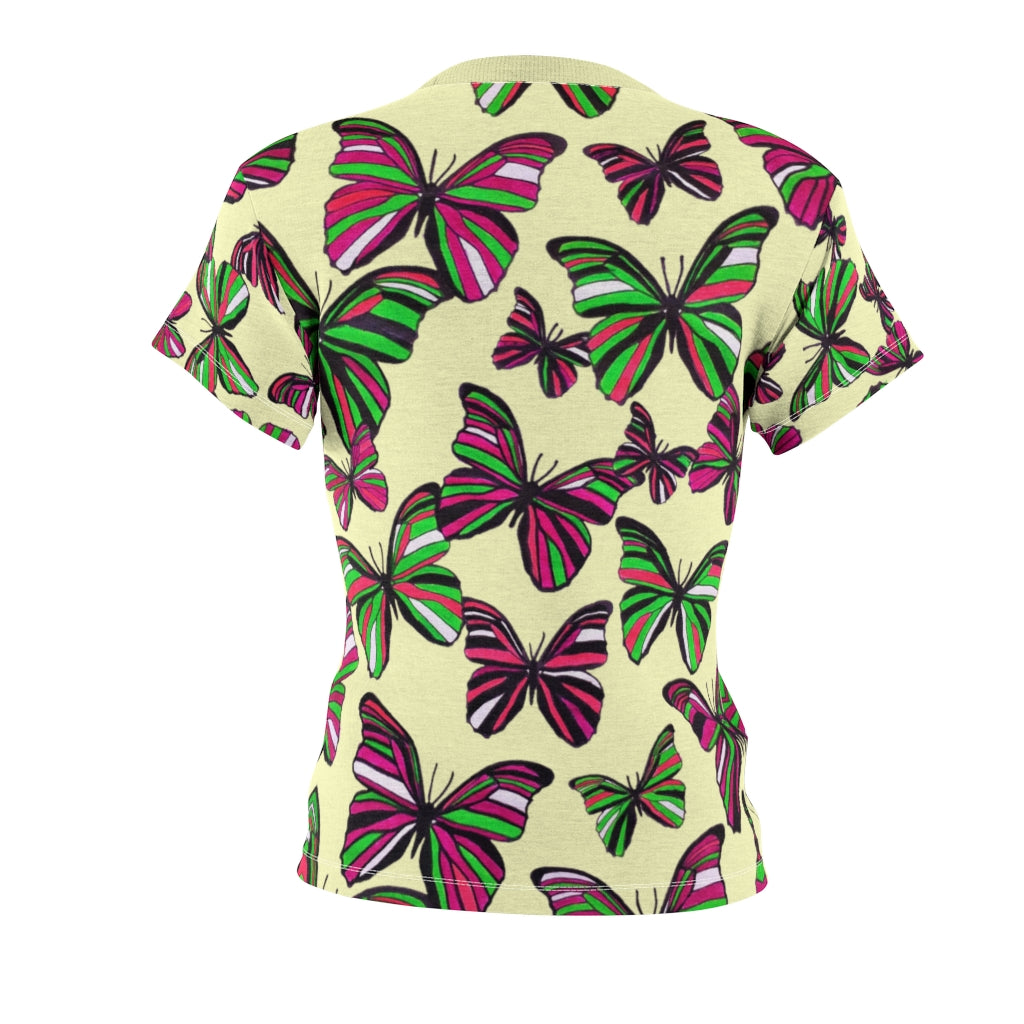 Butterflies AOP Pale Yellow T-shirt