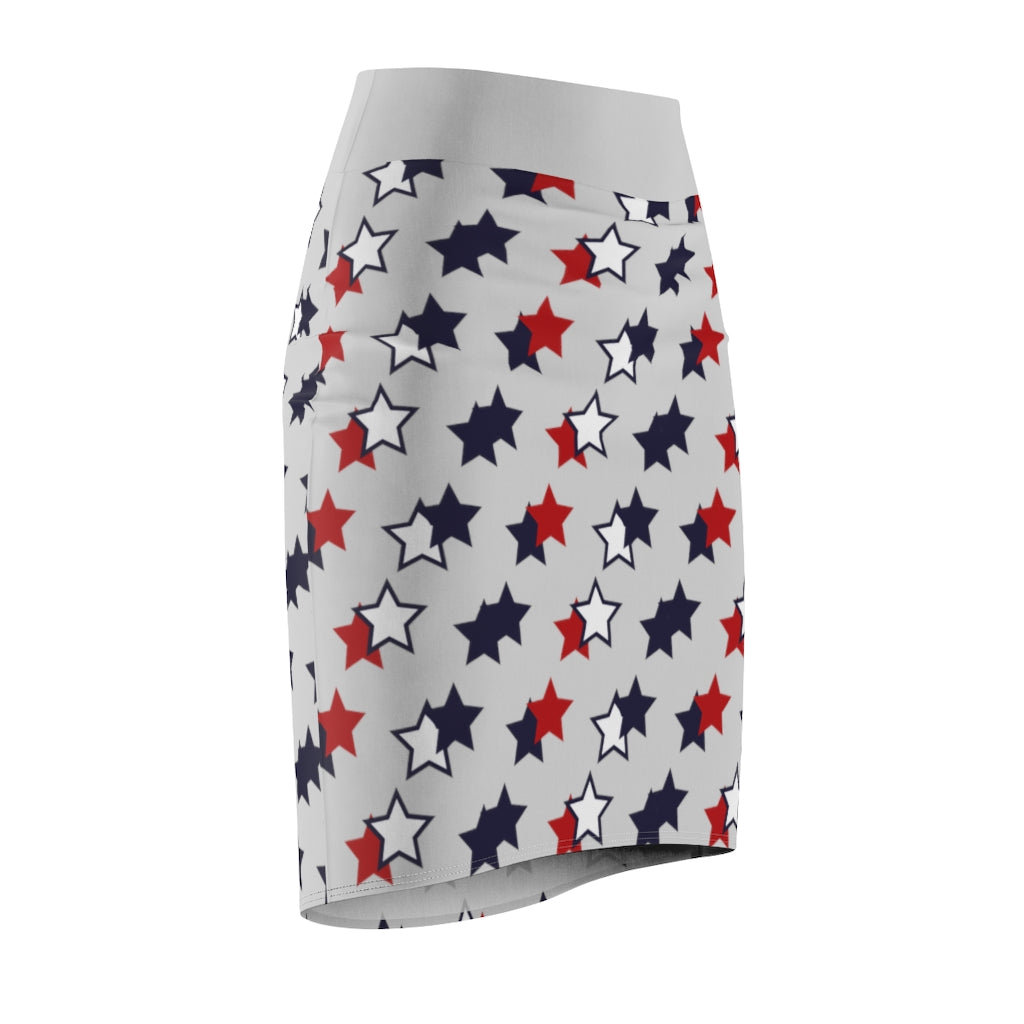 AOP Starry Slate Pencil Skirt