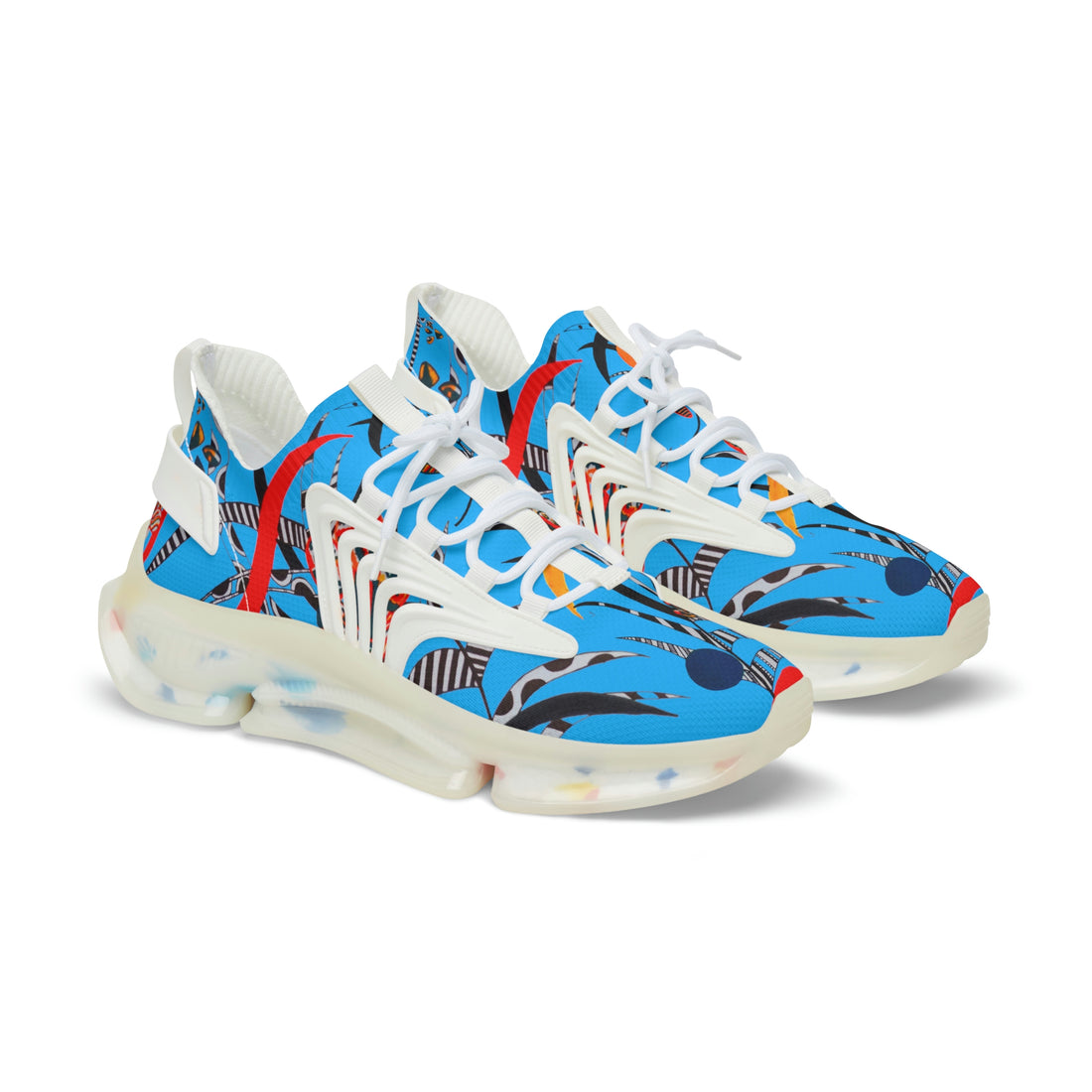 aqua men's floral & animal print mesh knit sneakers
