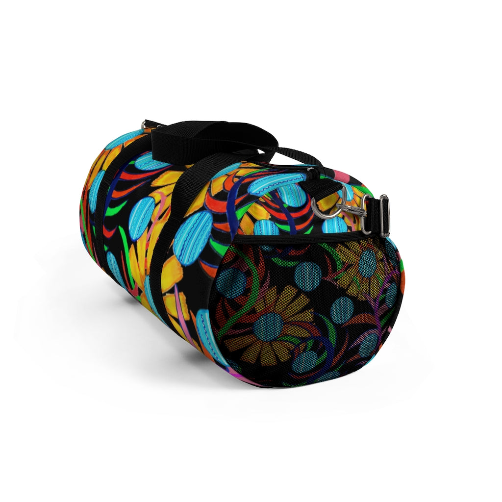 Sunflower Black Duffel Bag