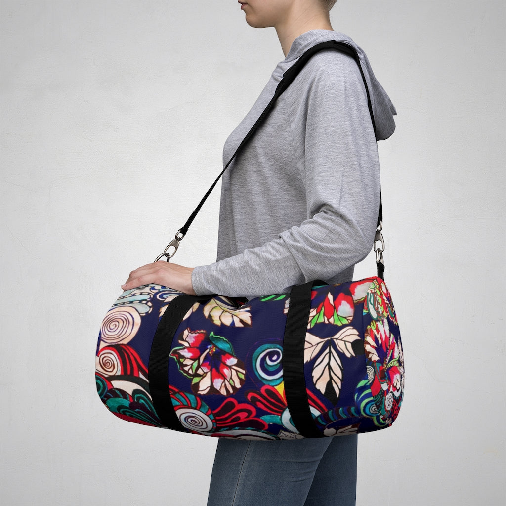 Artsy Floral Pop Ink Duffel Bag