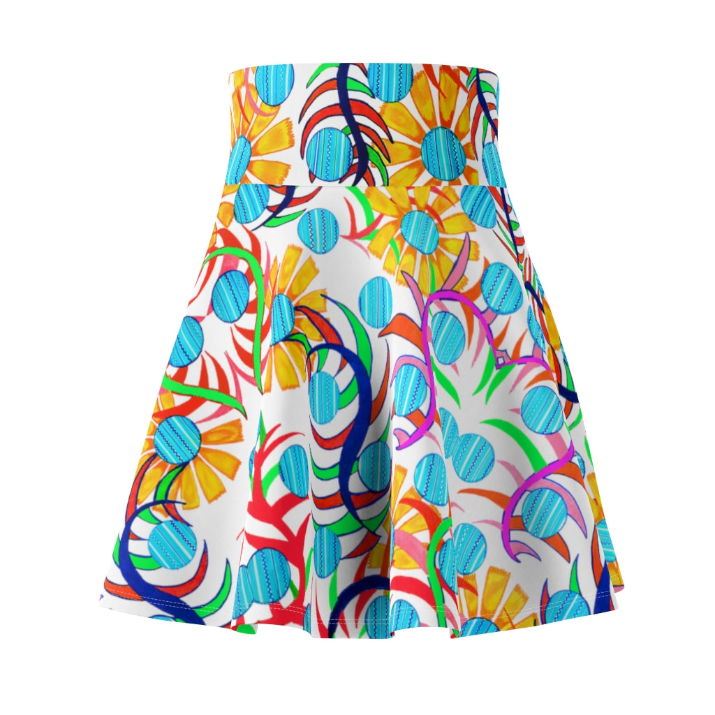 Sunflower Jet White Skater Skirt