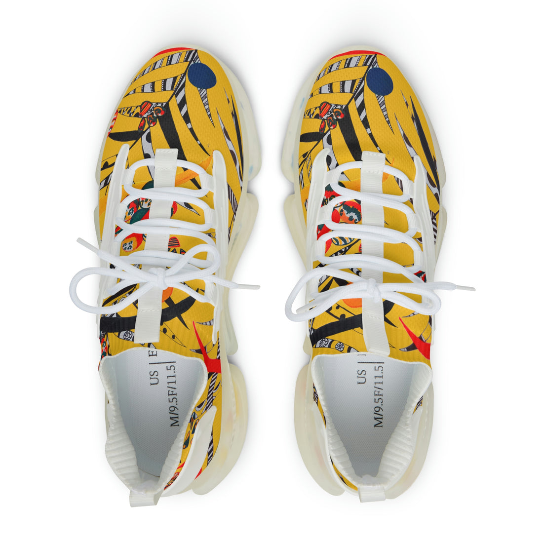 Yellow Wildly Wicked OTT Men's Mesh Knit Sneakers