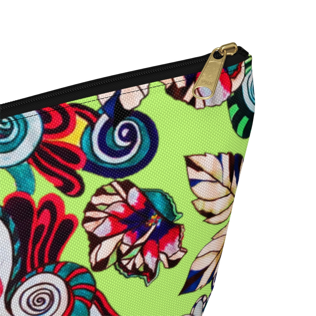 Artsy Floral Pop Lime Accessory Pouch