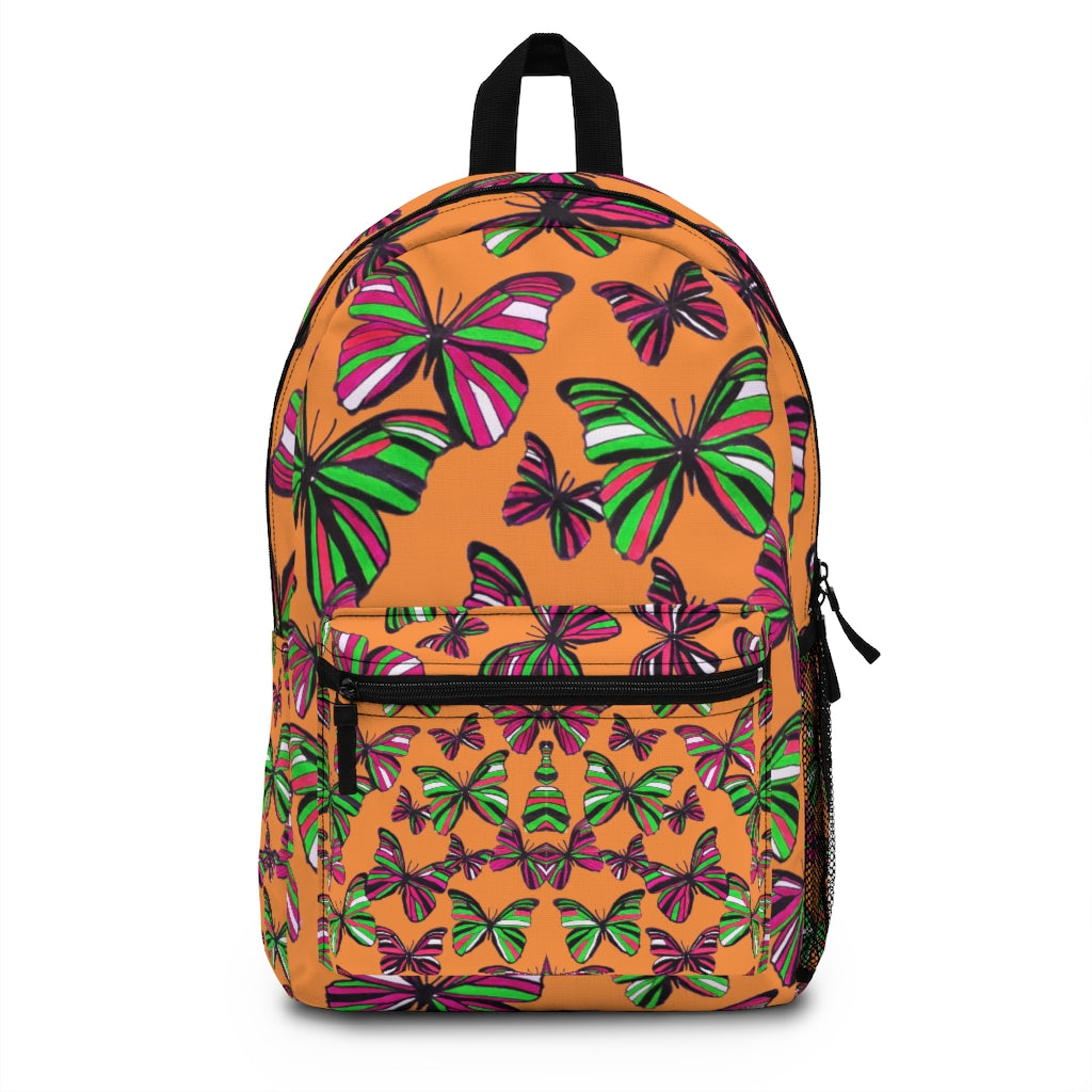 Butterflies Peach Backpack