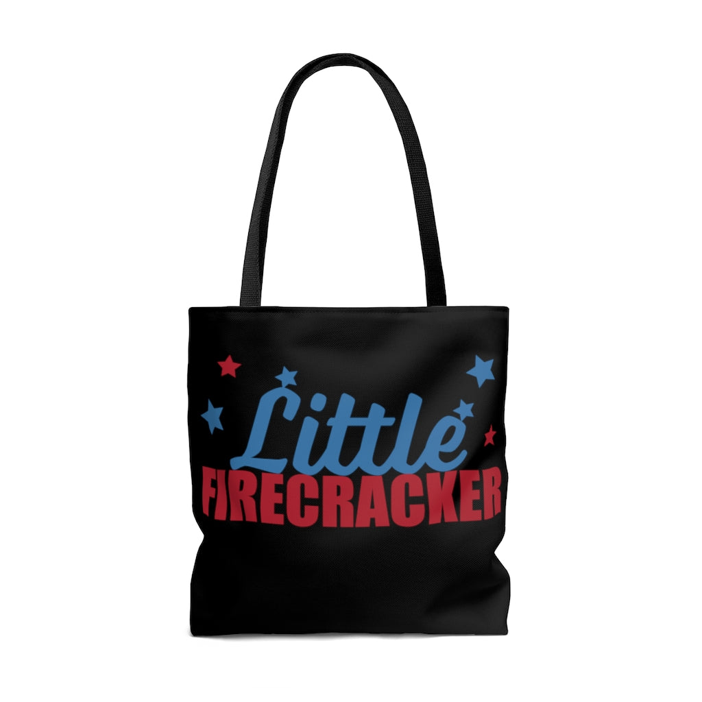 AOP Fire Cracker Black Tote Bag