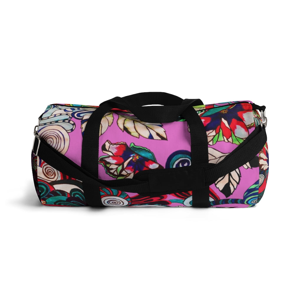Artsy Floral Pop  Rose Duffel Bag