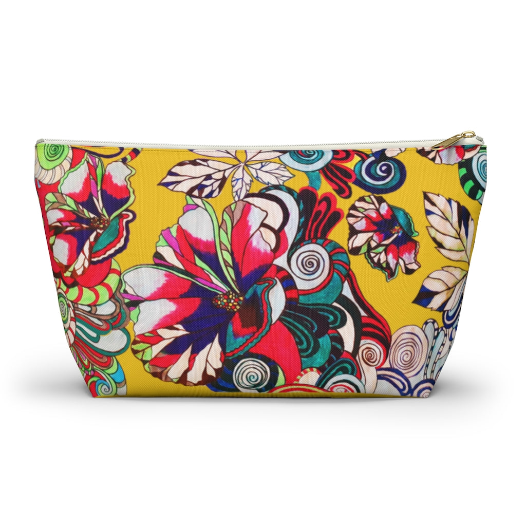 Floral Pop Yellow Accessory Pouch