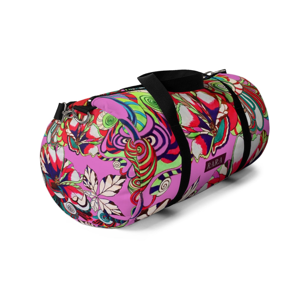 Artsy Floral Pop  Rose Duffel Bag