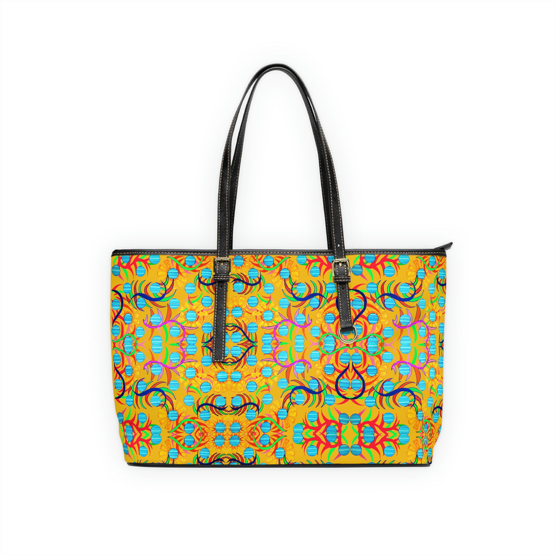 Yellow Sunflower PU Leather Shoulder Bag