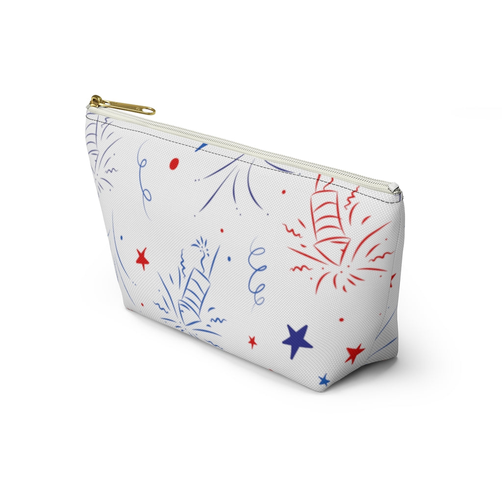 Firecracker White Accessory Pouch