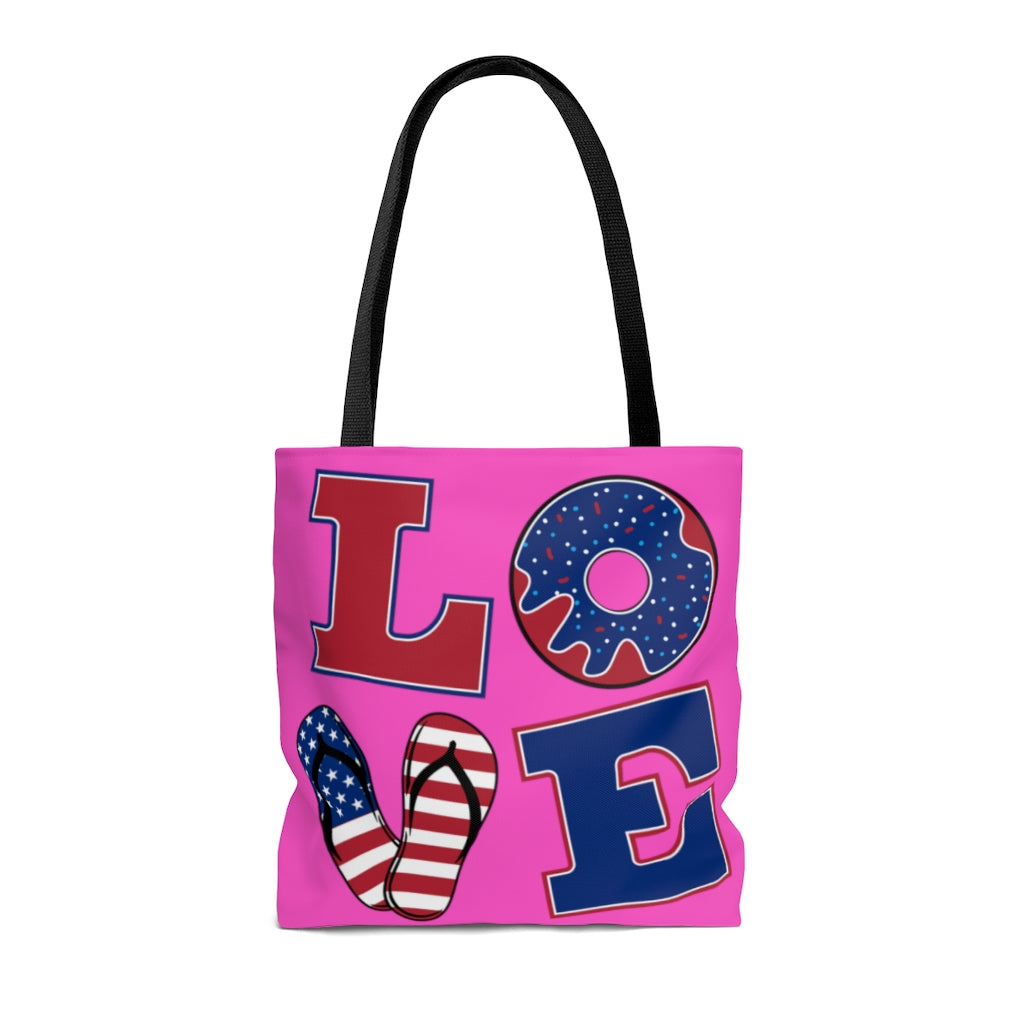 AOP American Love Candy Tote Bag