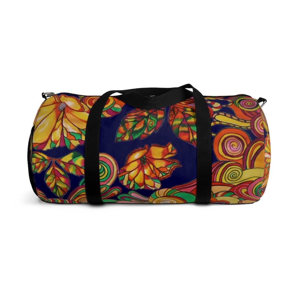 Artsy Floral Ink Duffel Bag
