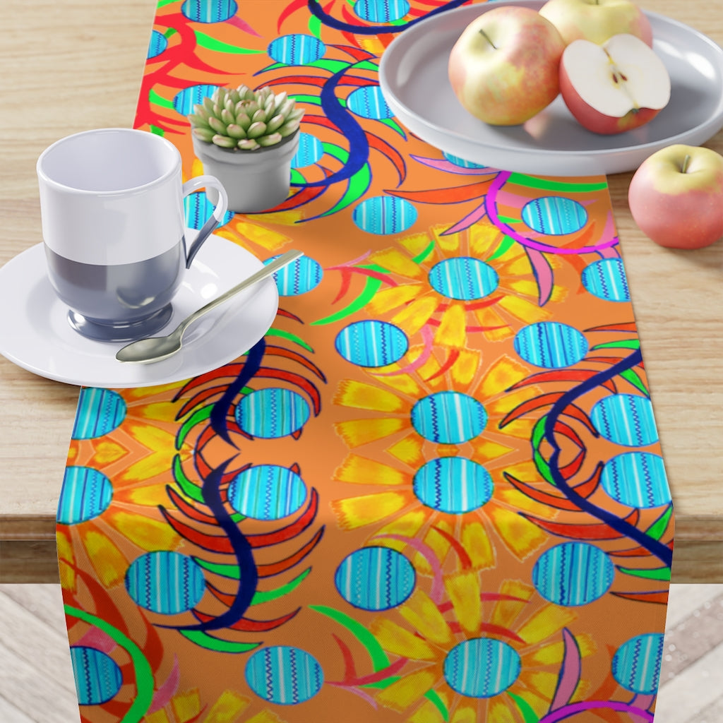 Sunflower Peach Table Runner