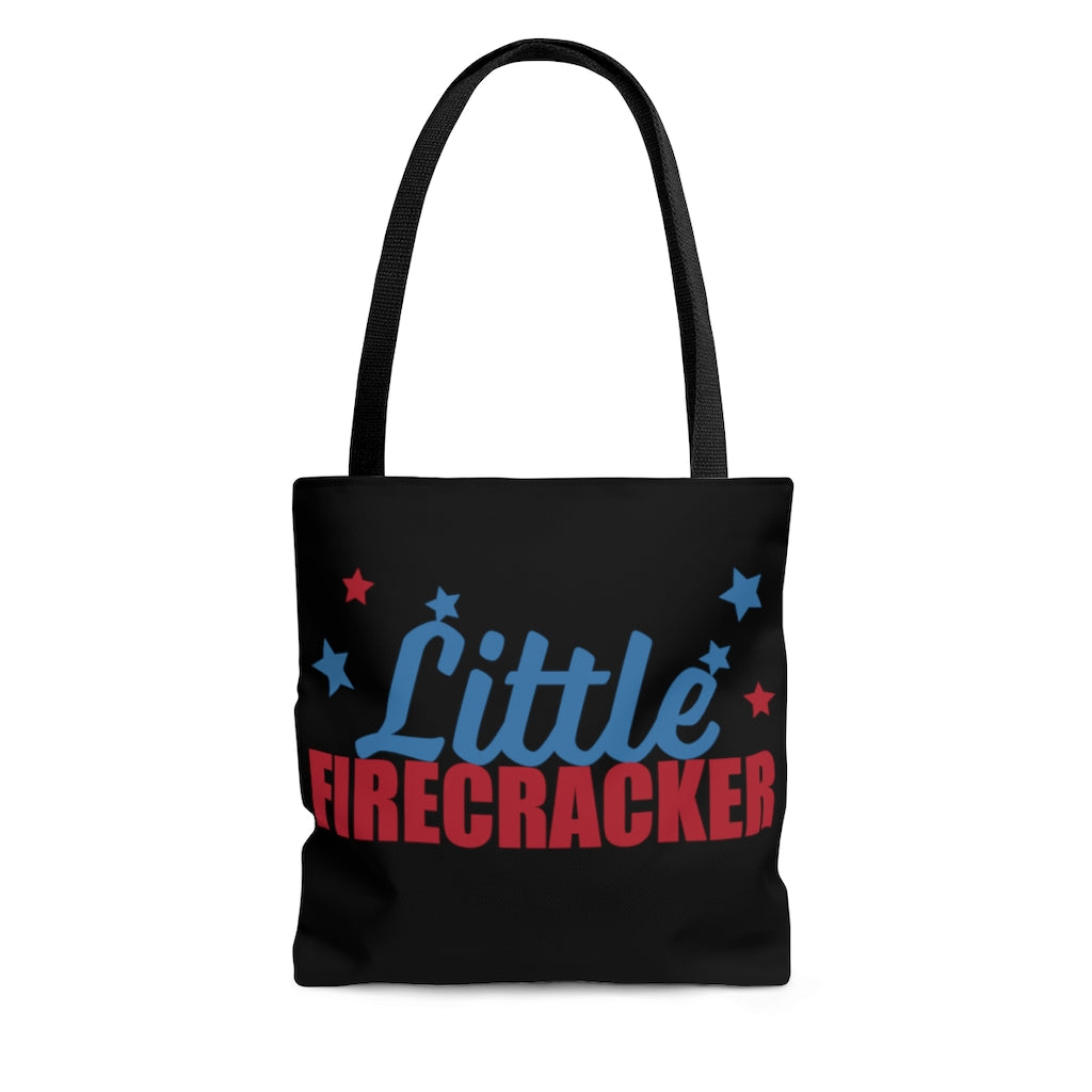 AOP Fire Cracker Black Tote Bag