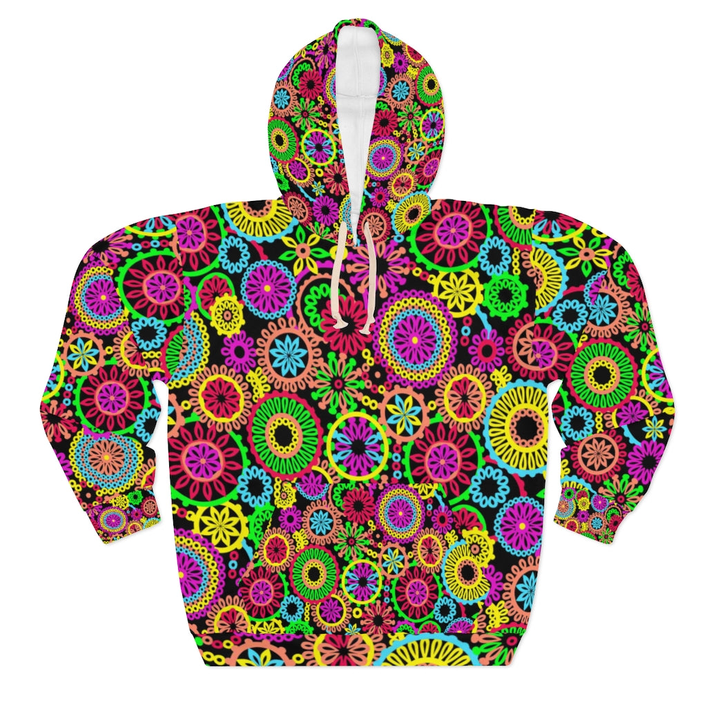 70'S Vibe Unisex Black Pullover Hoodie