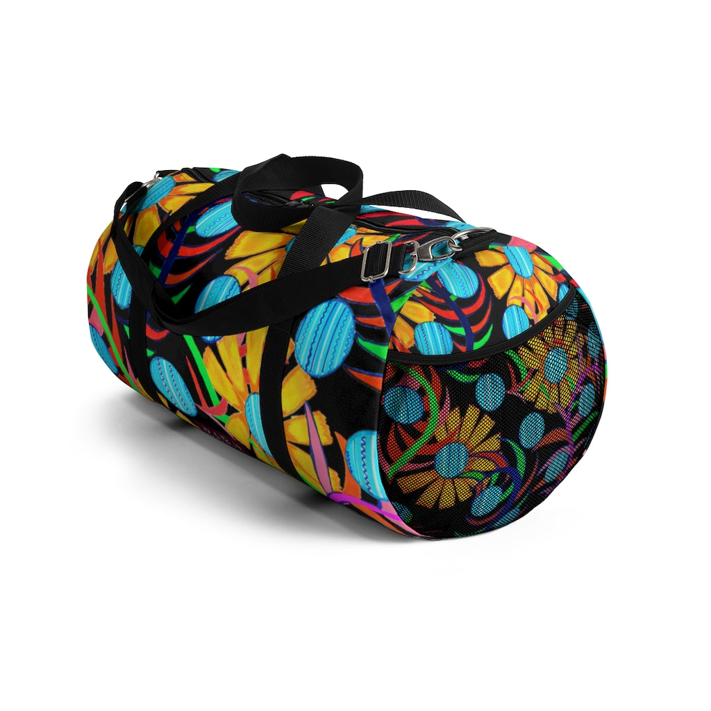 Sunflower Black Duffel Bag