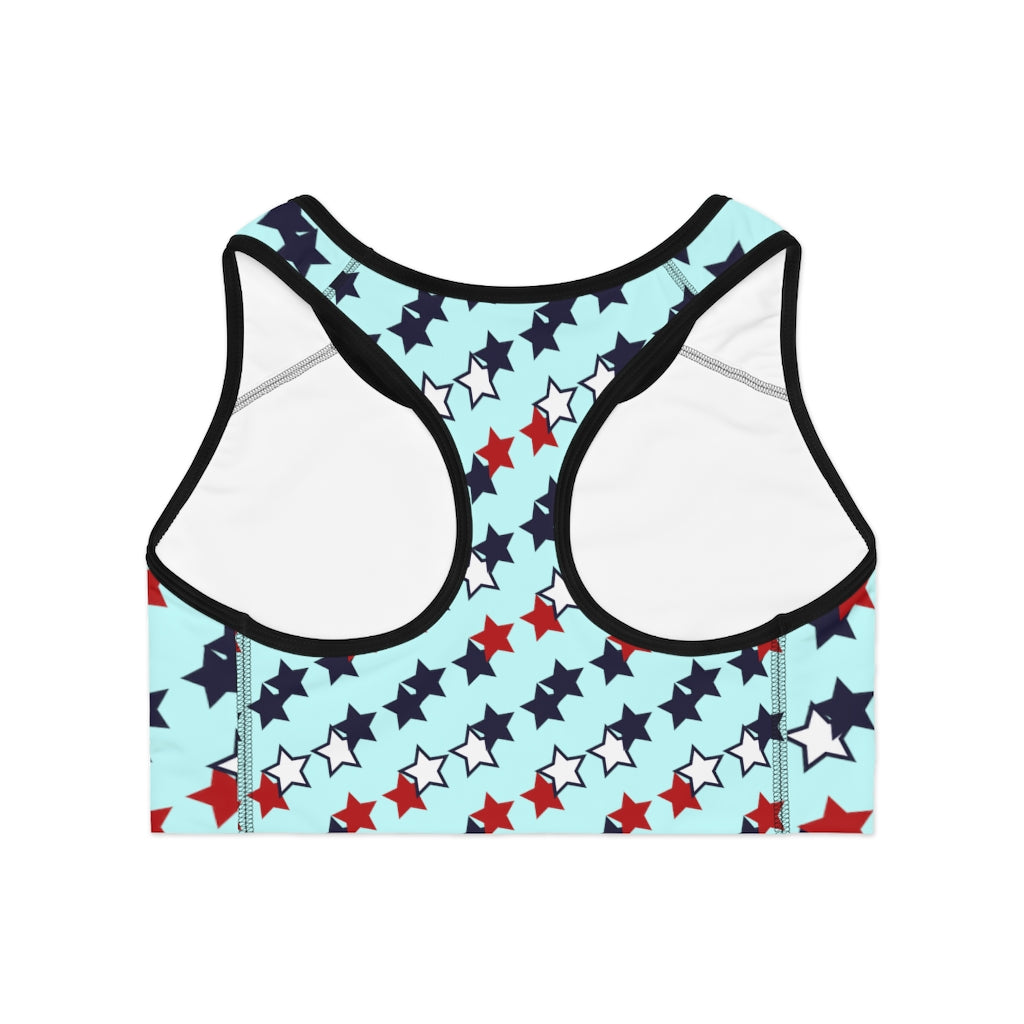 Icy Star Print (AOP) Sports Bra