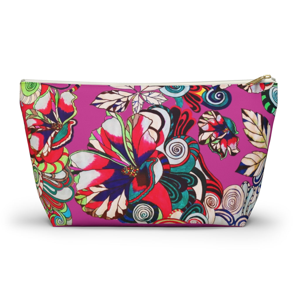 Floral Pop Magenta Accessory Pouch