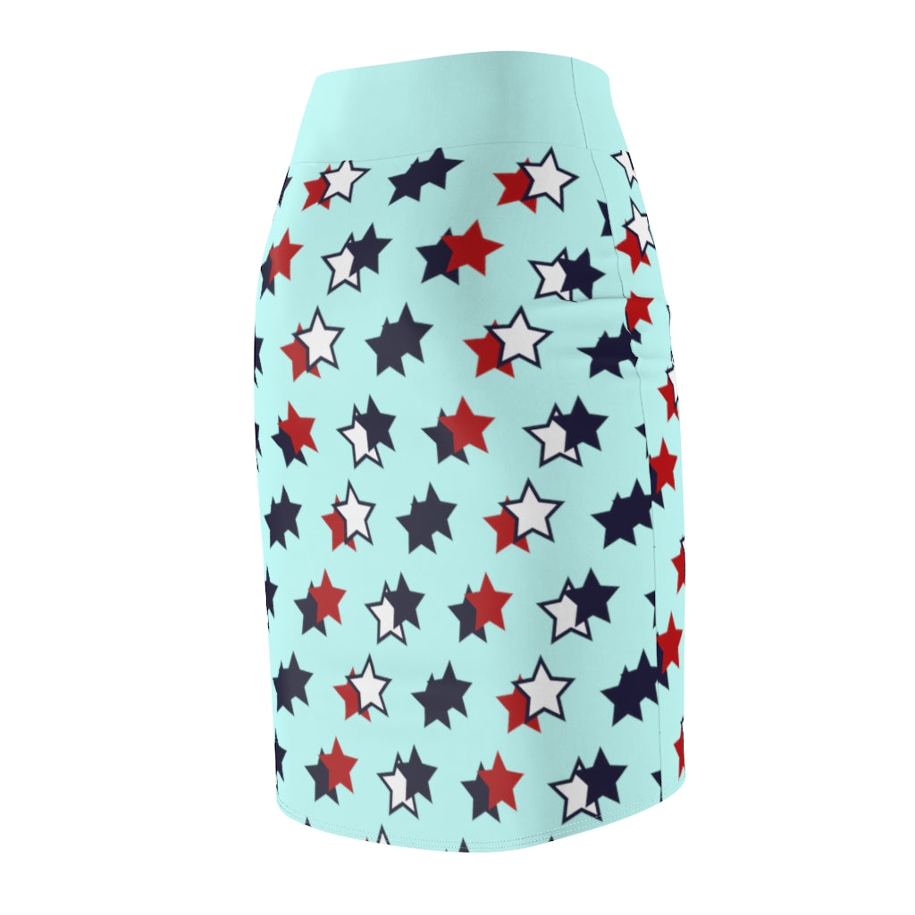 AOP Starry Icy Pencil Skirt