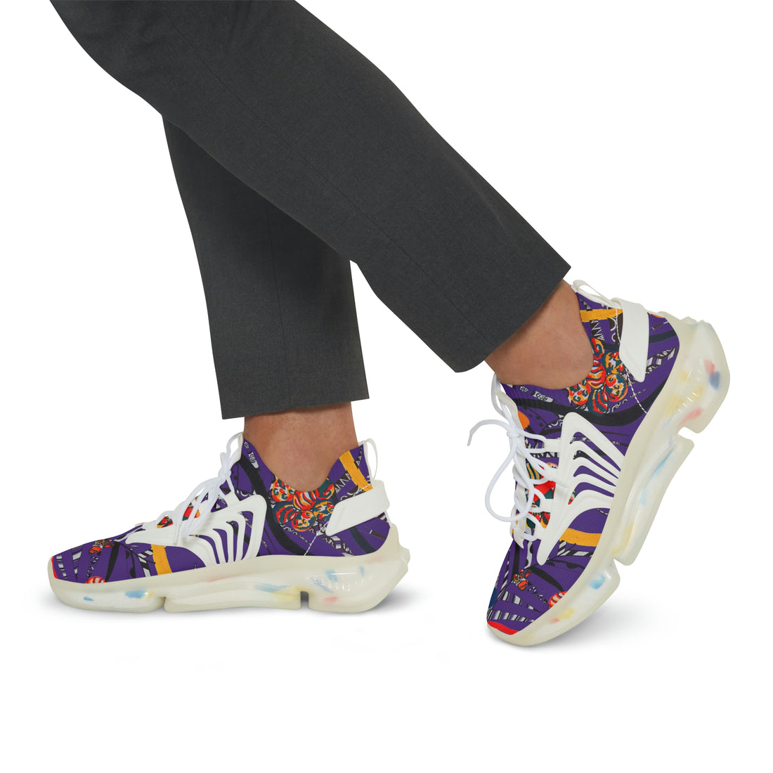 Purple Wildly Wicked OTT Men's Mesh Knit Sneakers