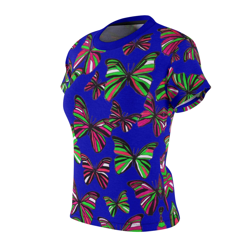 Butterflies AOP Electric Blue T-shirt