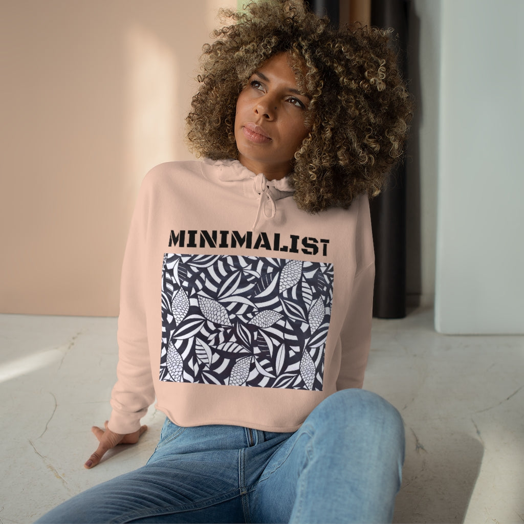Tropical Minimalist Crop Hoodie