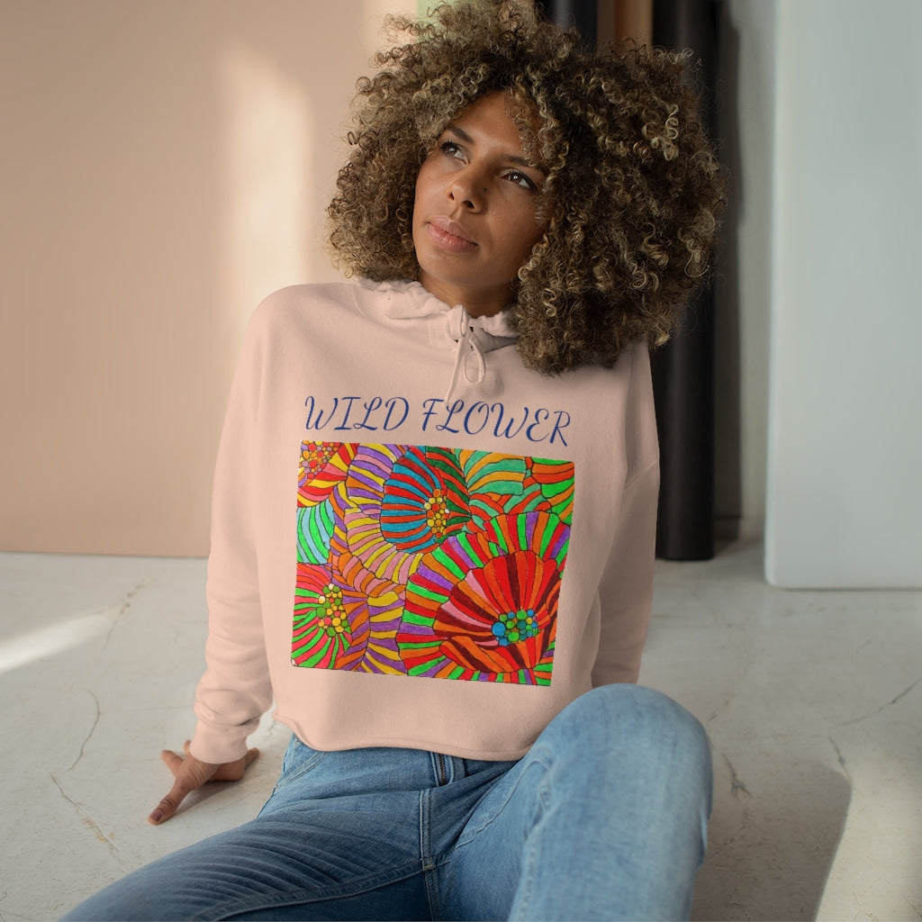 Women's Wild Flower Crop Hoodie