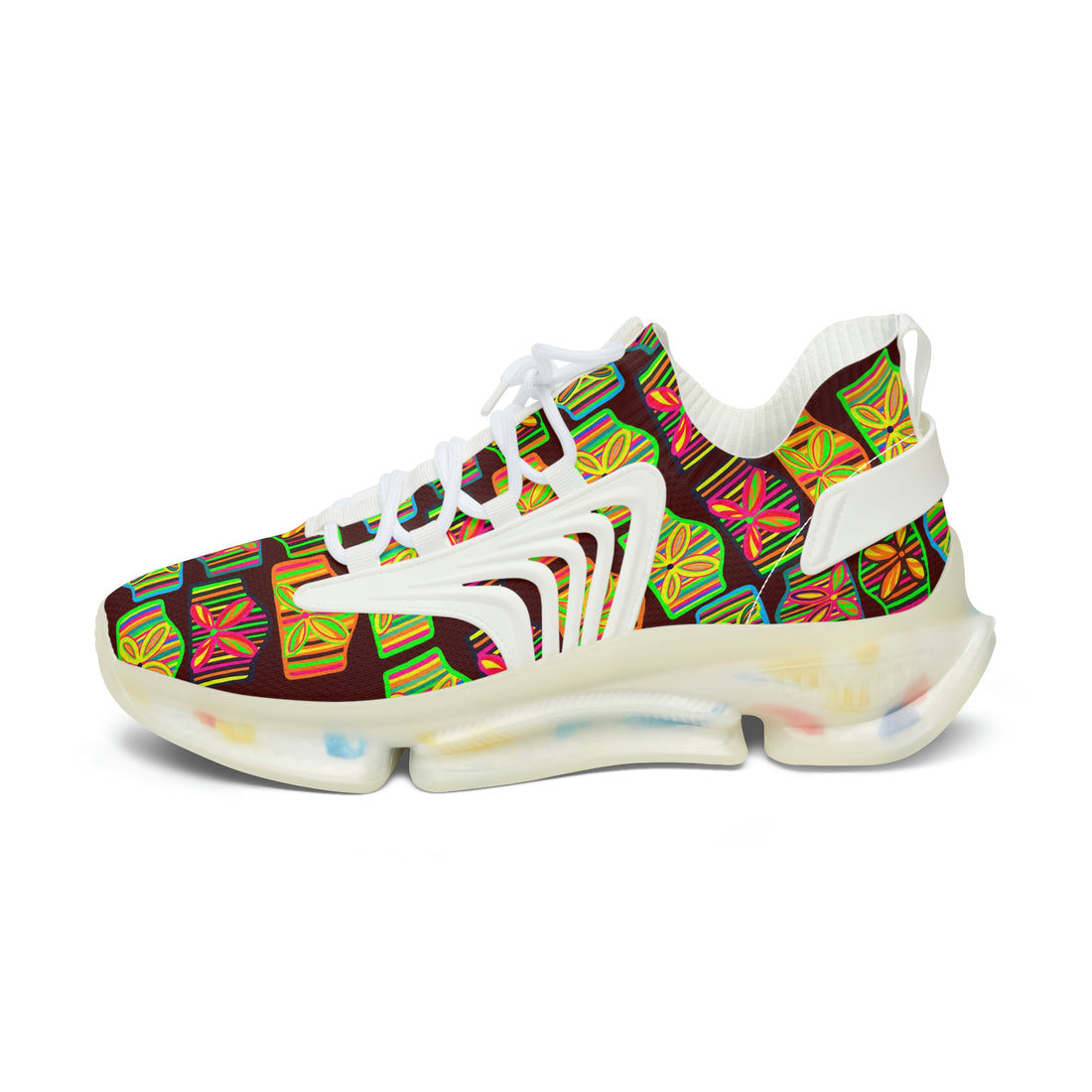 Marsala Deco Print OTT Women's Mesh Knit Sneakers