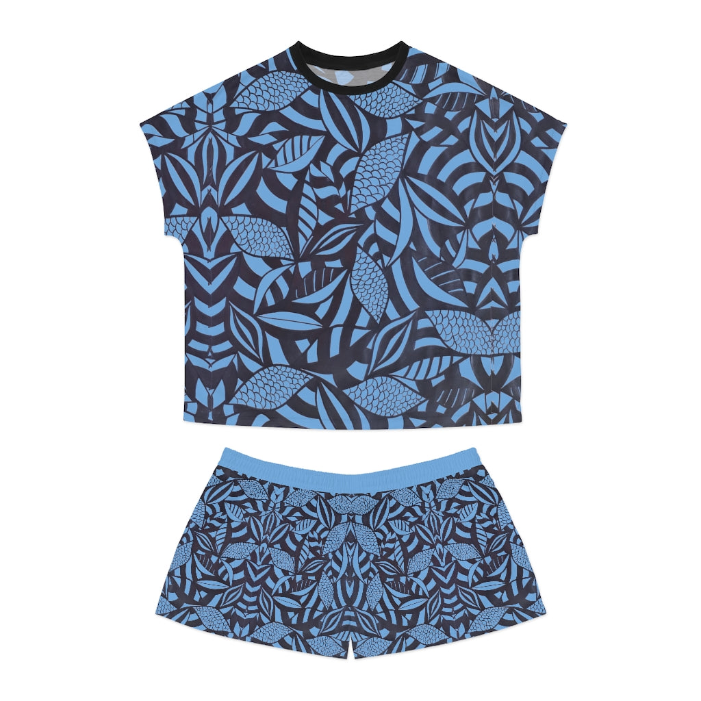 Sky Tropical Minimalist Short Pajama Set (AOP)