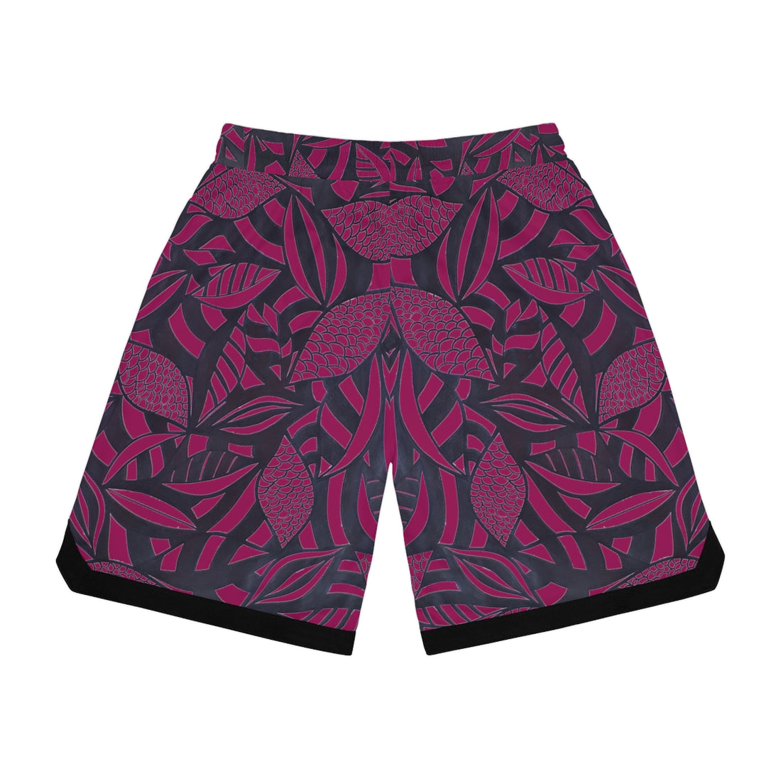 Orchid Tropical Minimalist Basketball Rib Shorts (AOP)