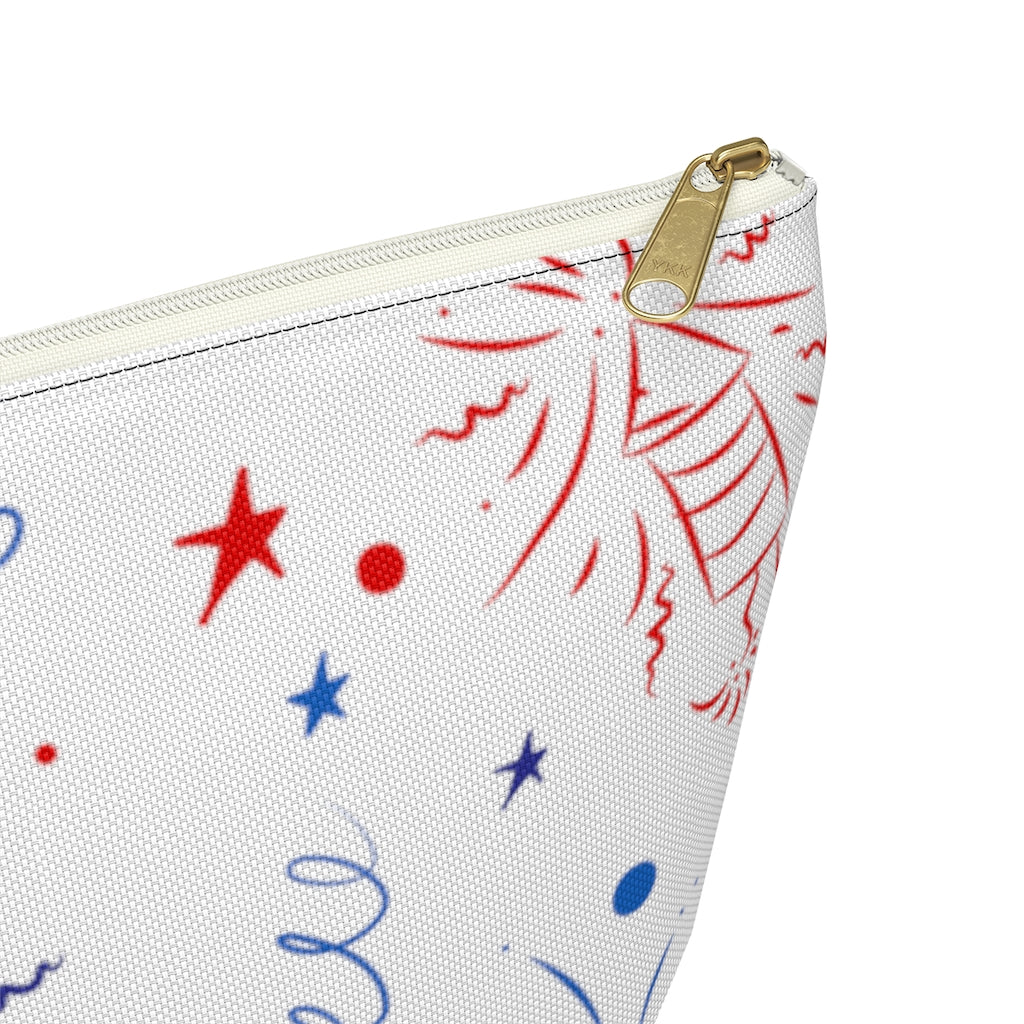 Firecracker White Accessory Pouch
