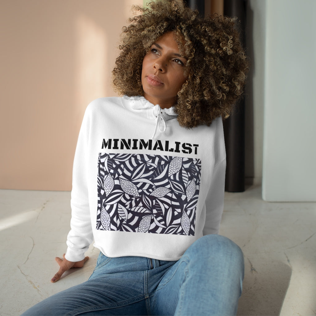 Tropical Minimalist Crop Hoodie
