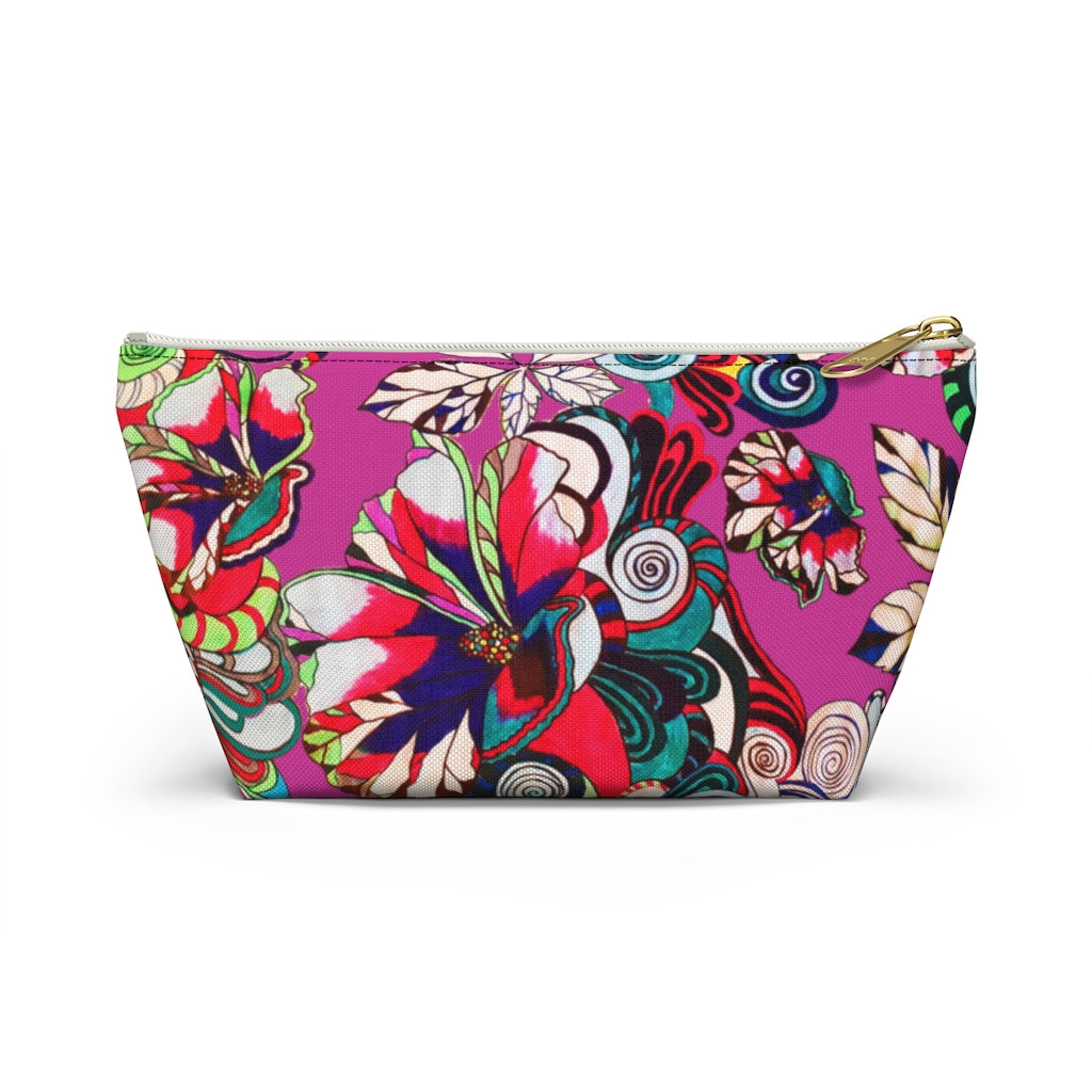 Floral Pop Magenta Accessory Pouch
