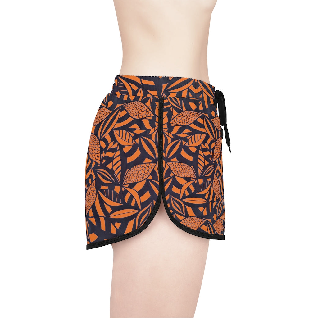 Peach Tropical Minimalist Relaxed Shorts