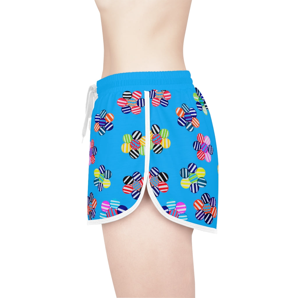 Aqua Candy Florals Relaxed Shorts