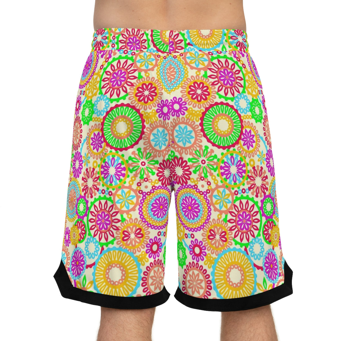 Lemon 70's Vibe Basketball Rib Shorts (AOP)