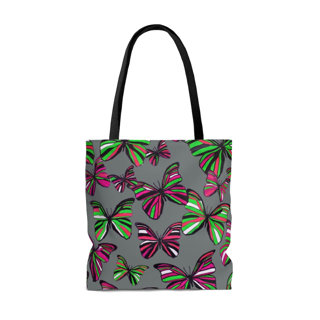 AOP Butterflies Ash Tote Bag