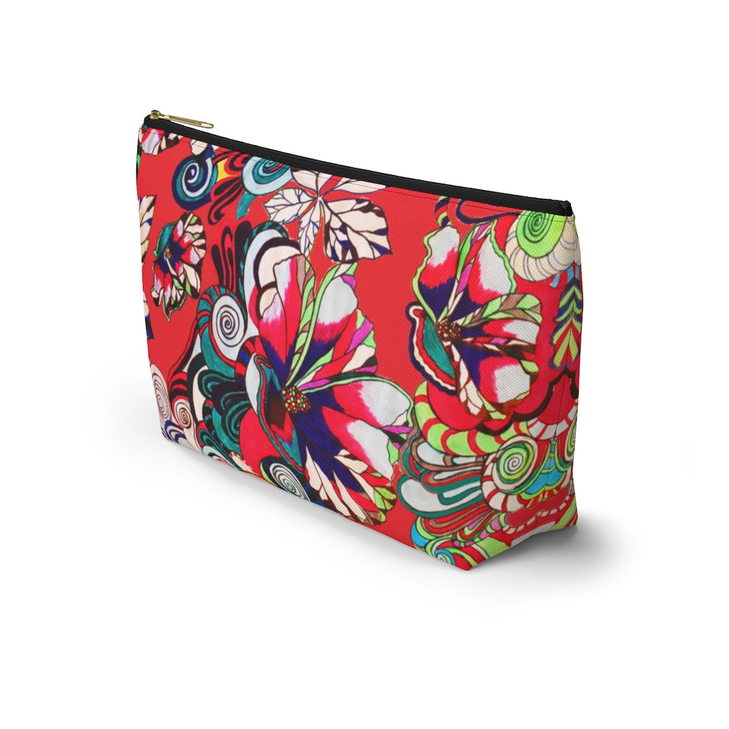 Floral Pop Red Accessory Pouch